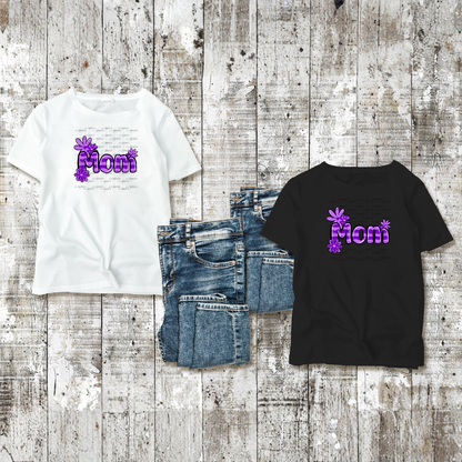 Mom Daisy Floral Purple PNG Design