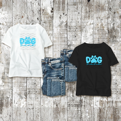 Dog Mama PNG – Blue Paw Print Sublimation Design