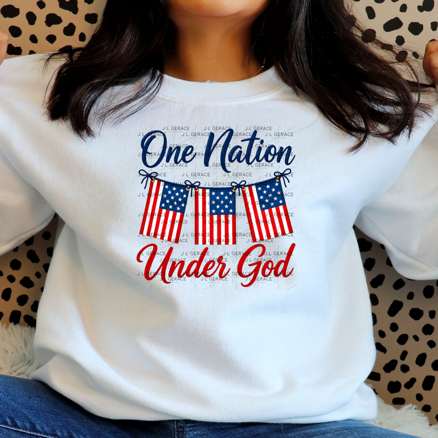 One Nation Under God Patriotic PNG Design