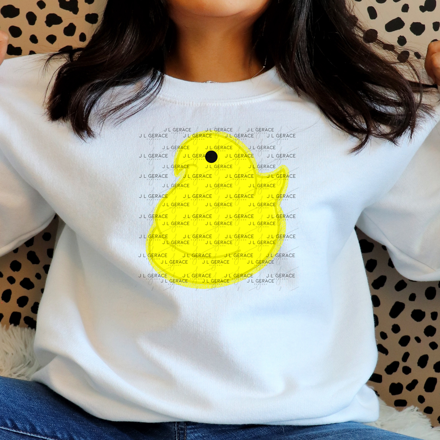 Yellow Glitter Easter Peep Chick Clipart Sublimation PNG