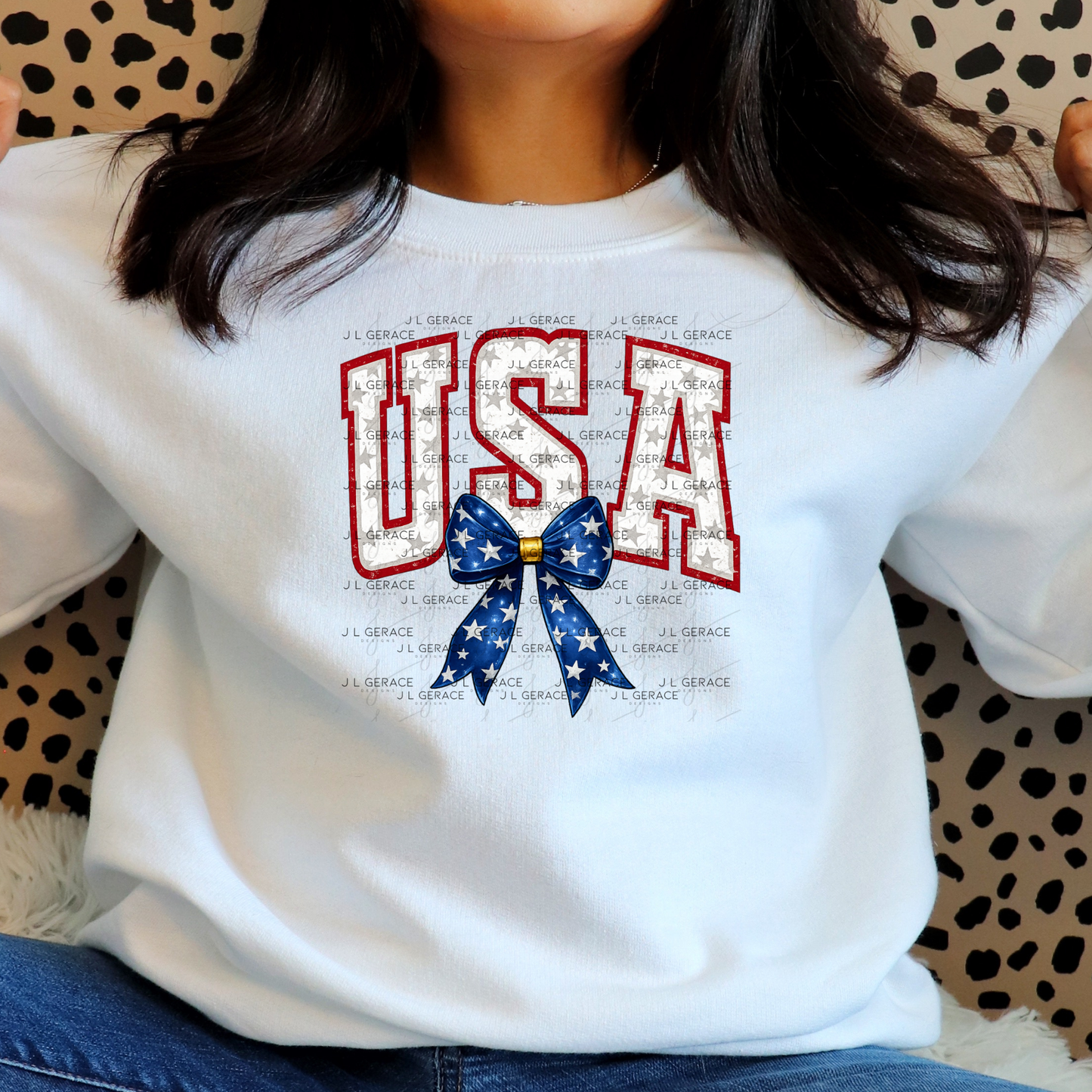 USA Bow Patriotic PNG Design
