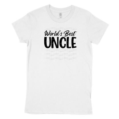 Worlds Best Uncle PNG – Black Glossy Typography Sublimation Design