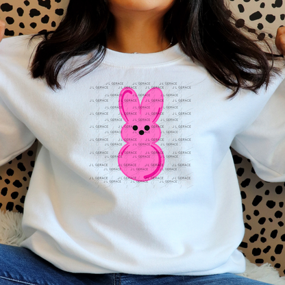 Pink Bunny Peep Easter Candy Clipart Sublimation PNG