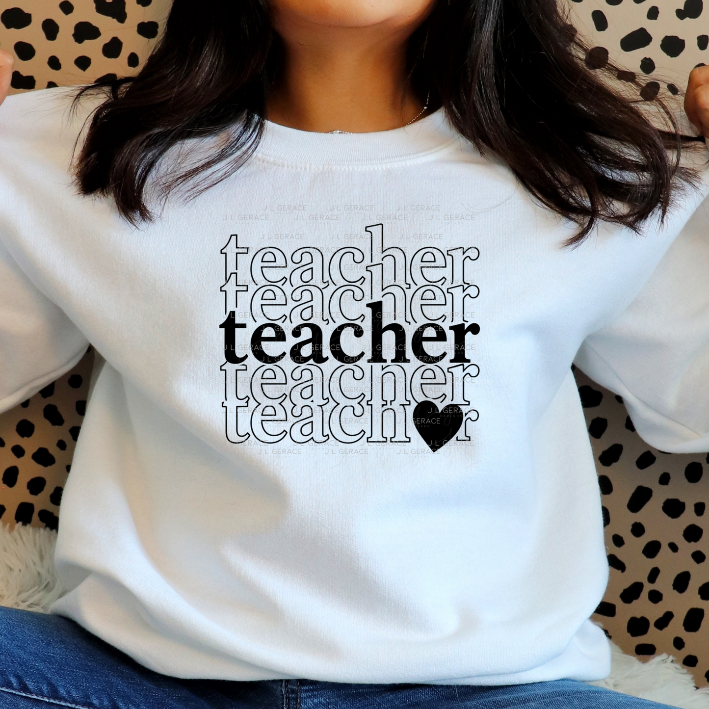 Teacher Teacher Heart PNG Digital Download (2 Colors)