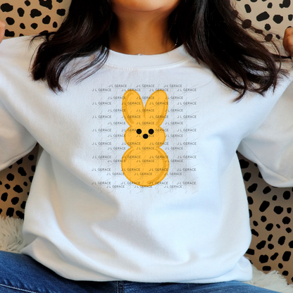 Orange Bunny Peep Easter Clipart Sublimation PNG