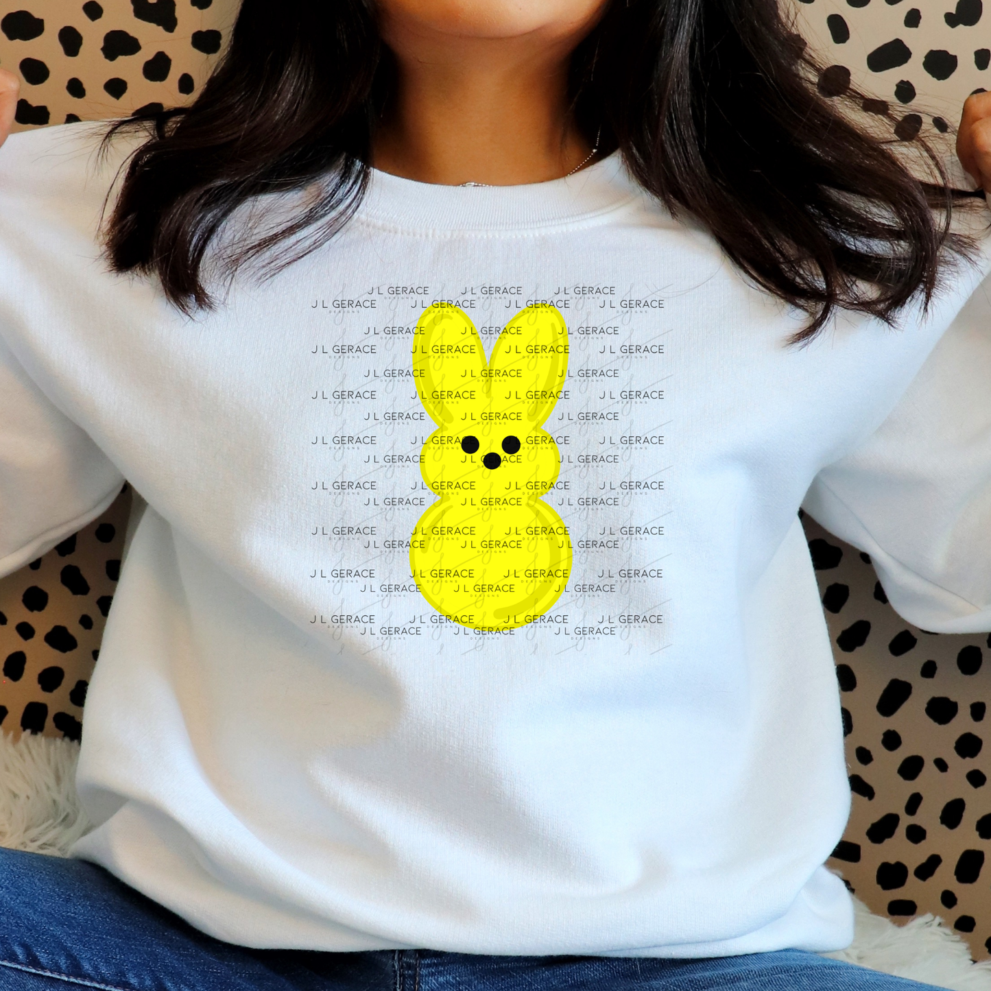 Yellow Bunny Peep Easter Clipart Sublimation PNG