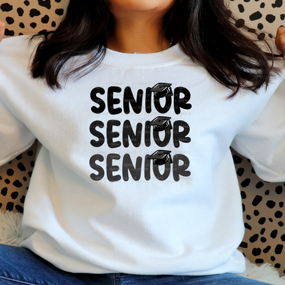 Senior PNG – Black Graduation Cap Lettering Design