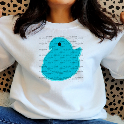Blue Glitter Easter Peep Chick Clipart Sublimation PNG