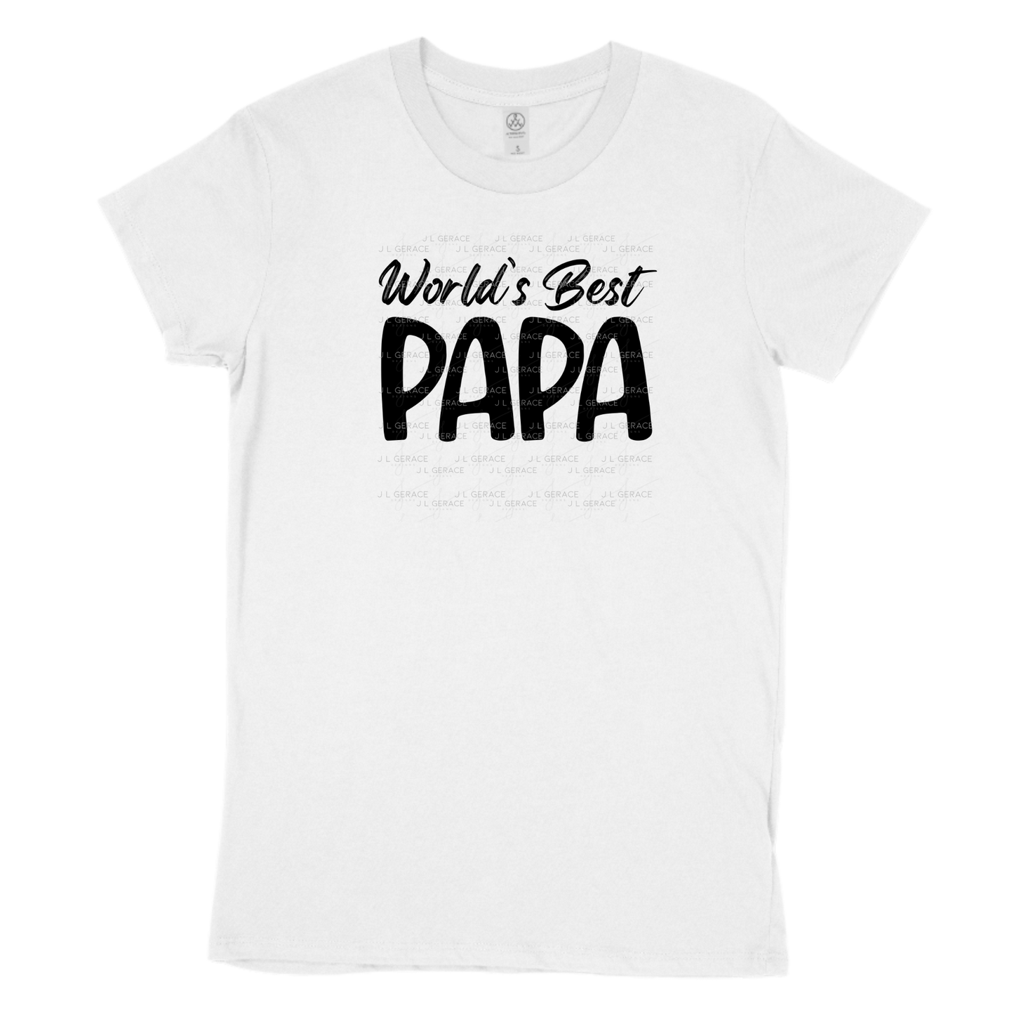World’s Best Papa PNG – Black Minimalist Typography Design