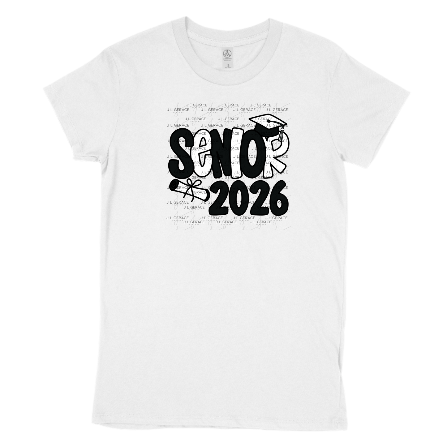 Senior 2026 PNG – Graduation Cap and Diploma Sublimation Design