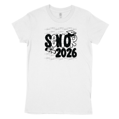 Senior 2026 PNG – Graduation Cap and Diploma Sublimation Design