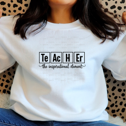 Teacher The Inspirational Element PNG (2 Colors)