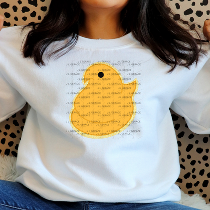 Orange Glitter Easter Peep Chick Clipart Sublimation PNG