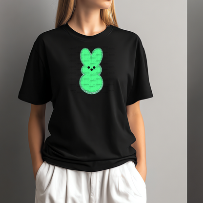 Green Glitter Bunny Peep Easter Clipart Sublimation PNG