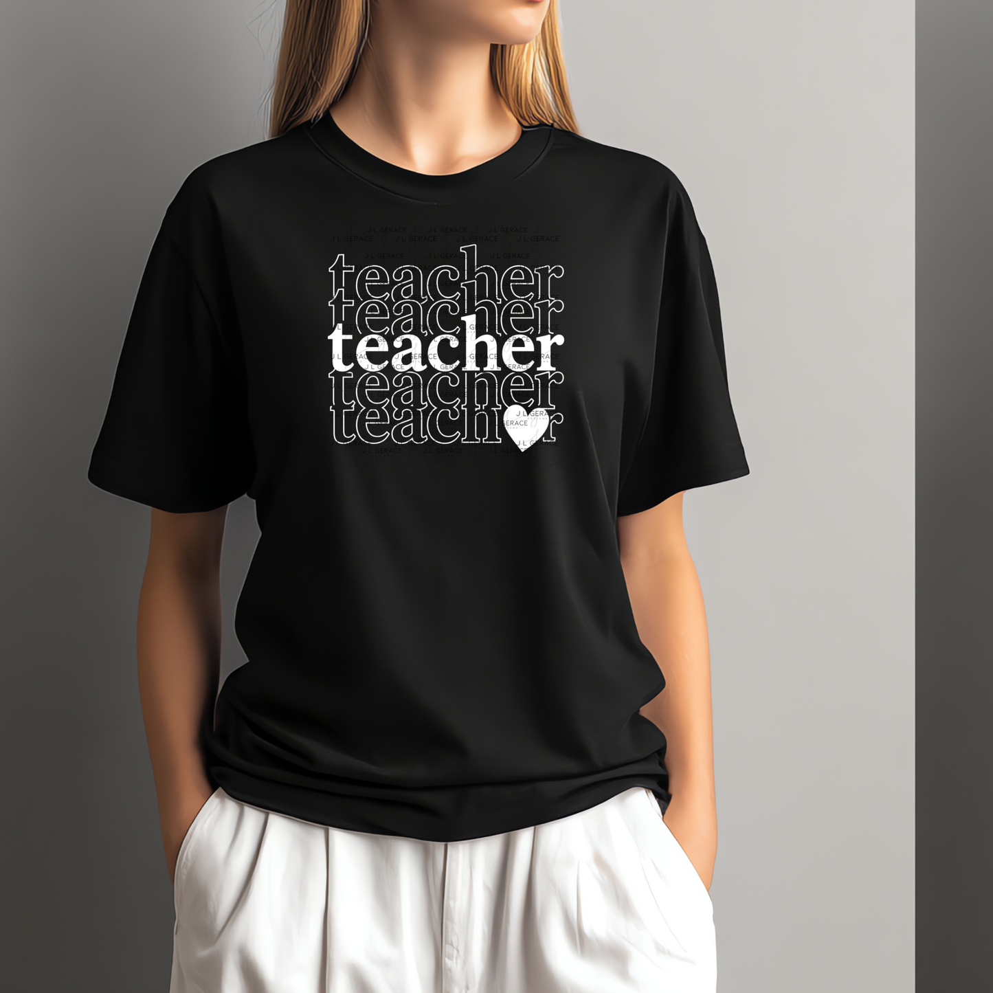 Teacher Teacher Heart PNG Digital Download (2 Colors)