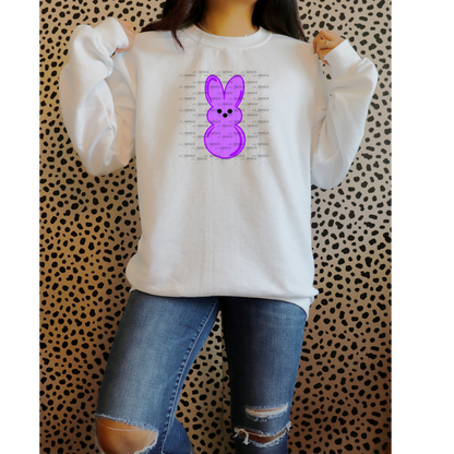 Purple Bunny Peep Easter Clipart Sublimation PNG