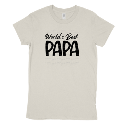 World’s Best Papa PNG – Black Minimalist Typography Design