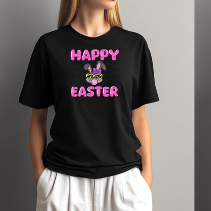 Happy Easter Bunny Glasses Bubblegum Clipart Sublimation PNG