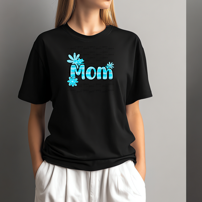 Mom Daisy Floral Blue PNG Design
