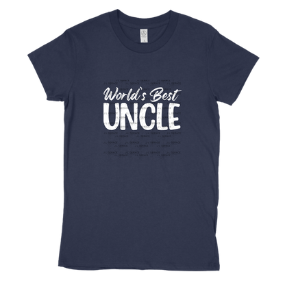 Worlds Best Uncle PNG – White Typography Sublimation Design
