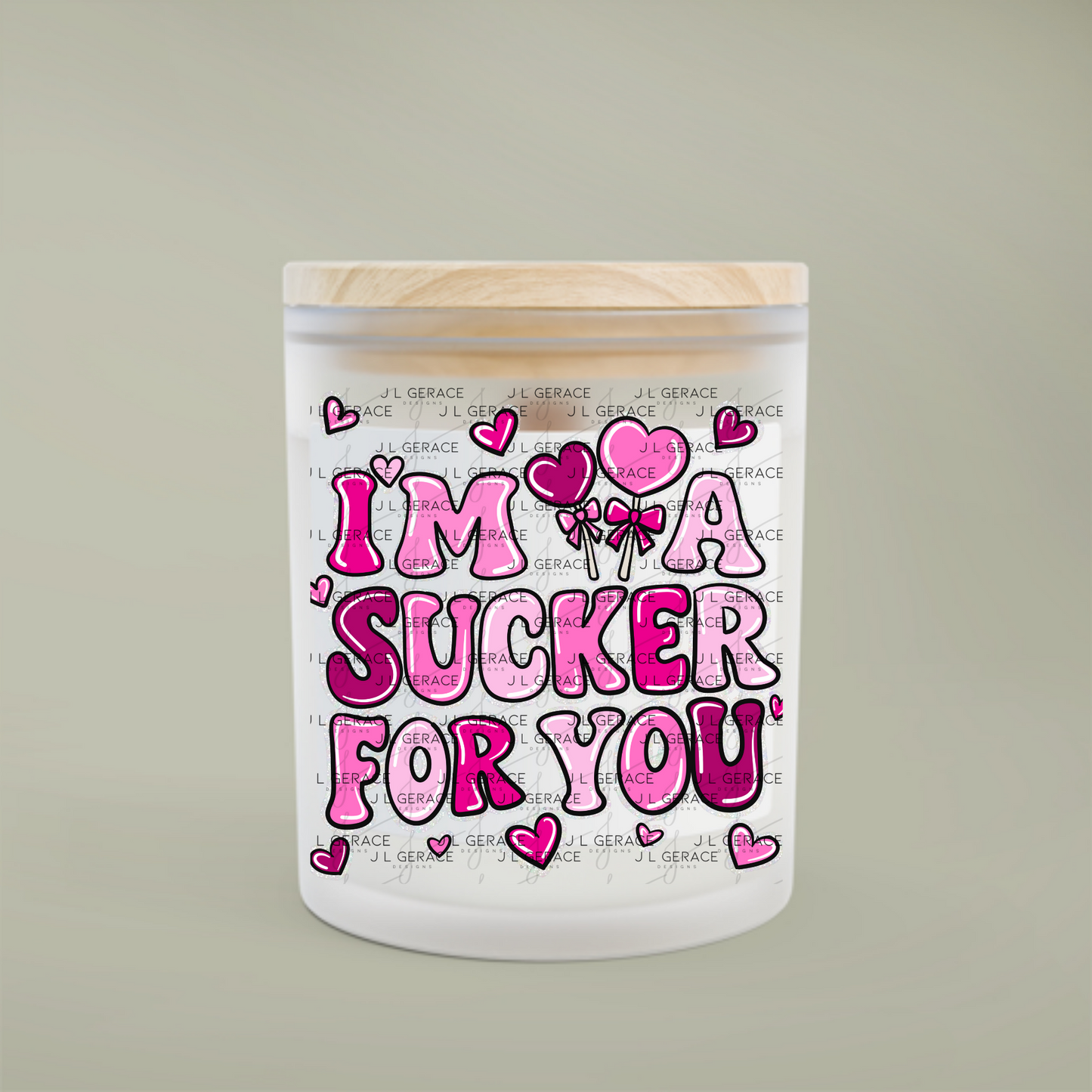 I’m a Sucker for You PNG Glitter Outline