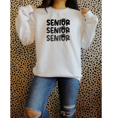 Senior PNG – Black Graduation Cap Lettering Design