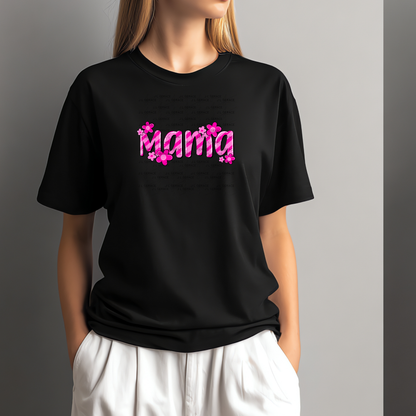 Mama Daisy Floral Pink PNG Design