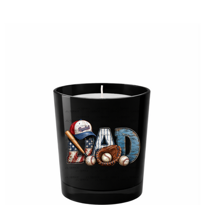 Dad PNG – Baseball American Flag Rustic Design with Bat Glove and Hat