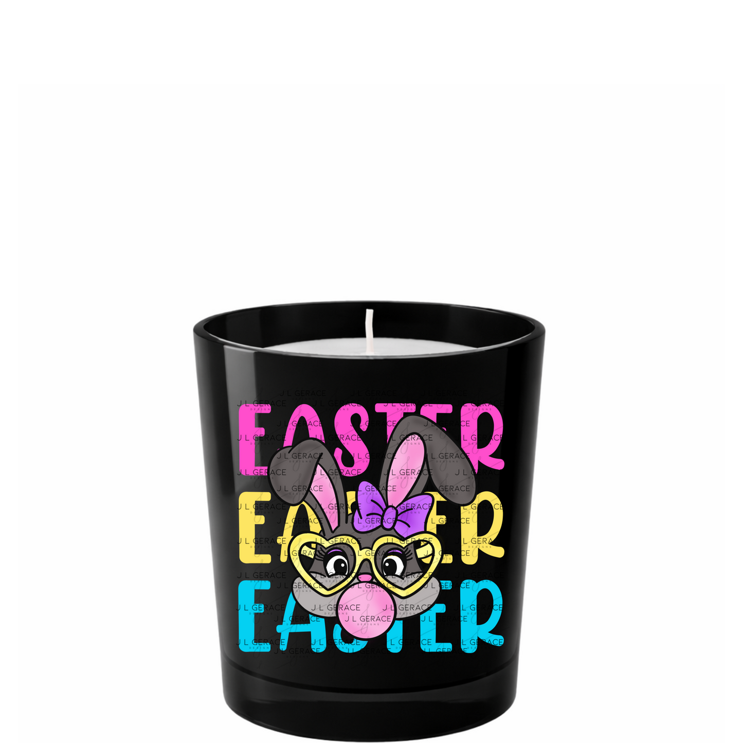 EASTER EASTER EASTER Bunny with Glasses Pink - Yellow - Blue PNG