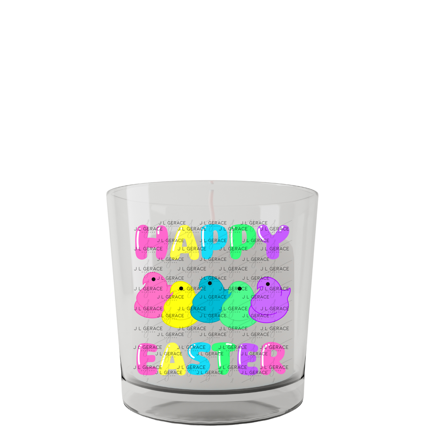 Happy Easter Chick Clipart Sublimation PNG Peeps Chick Colorful Design