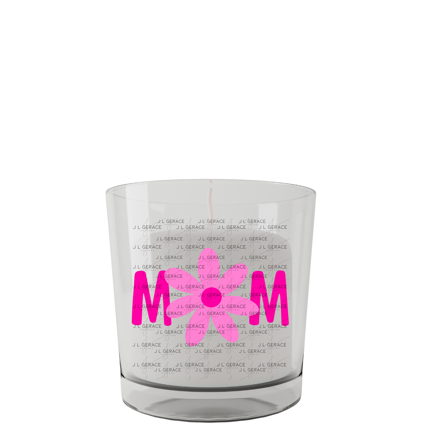 Mom Daisy Floral Pink Gradient PNG Design