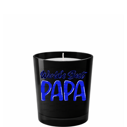 World’s Best Papa PNG – Blue Glossy Typography Design