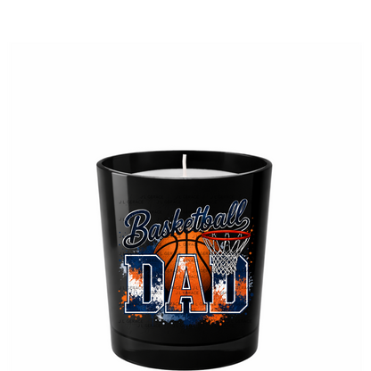 Basketball Dad PNG – Blue Orange Paint Splatter Design with Hoop and Ball