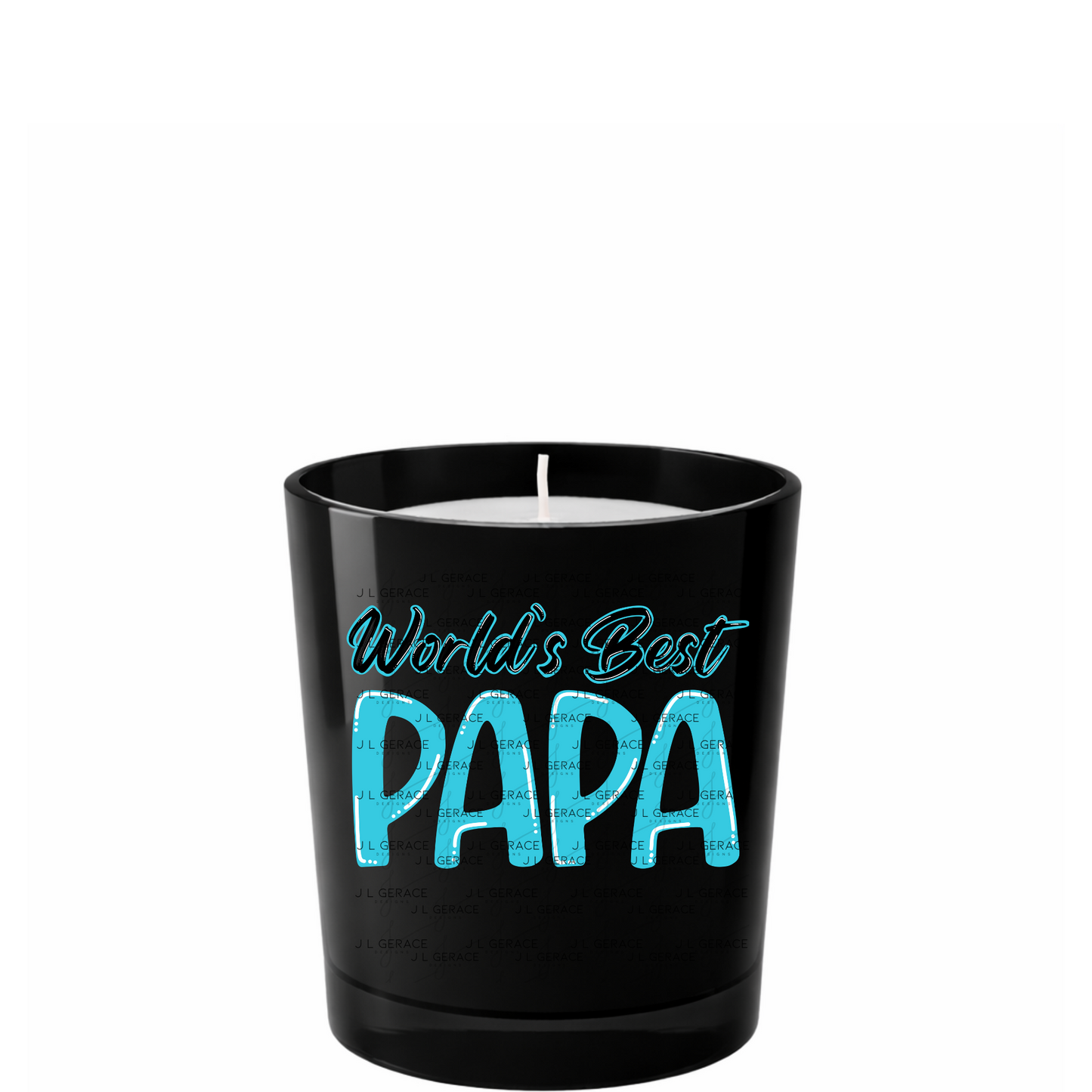 World’s Best Papa PNG – Teal Glossy Typography Design