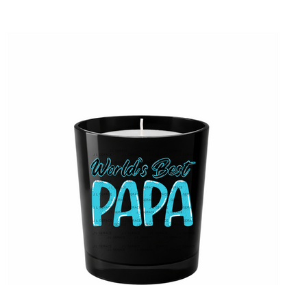World’s Best Papa PNG – Teal Glossy Typography Design