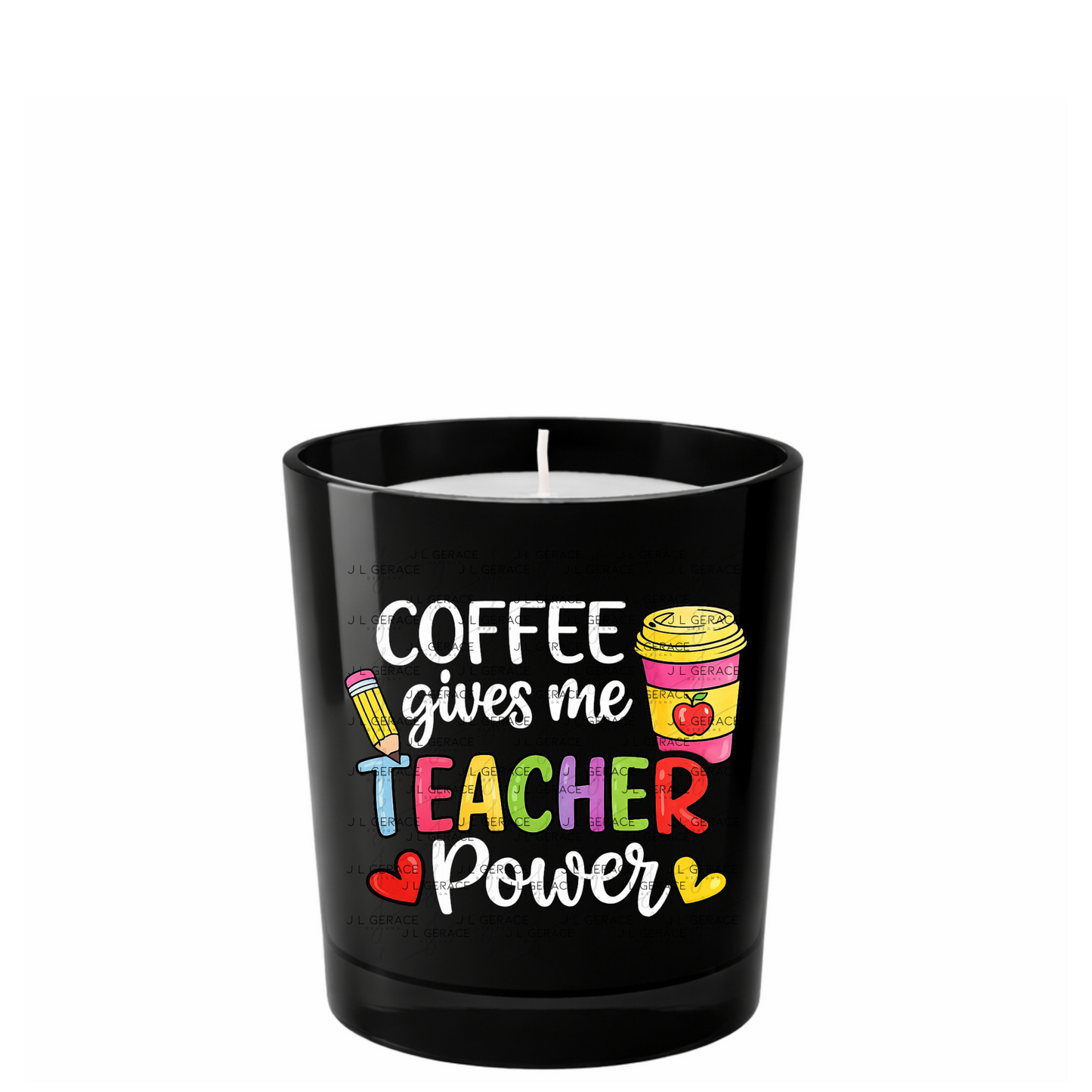 Coffee Gives Me Teacher Power PNG Sublimation Design Teacher Appreciation Digital Download