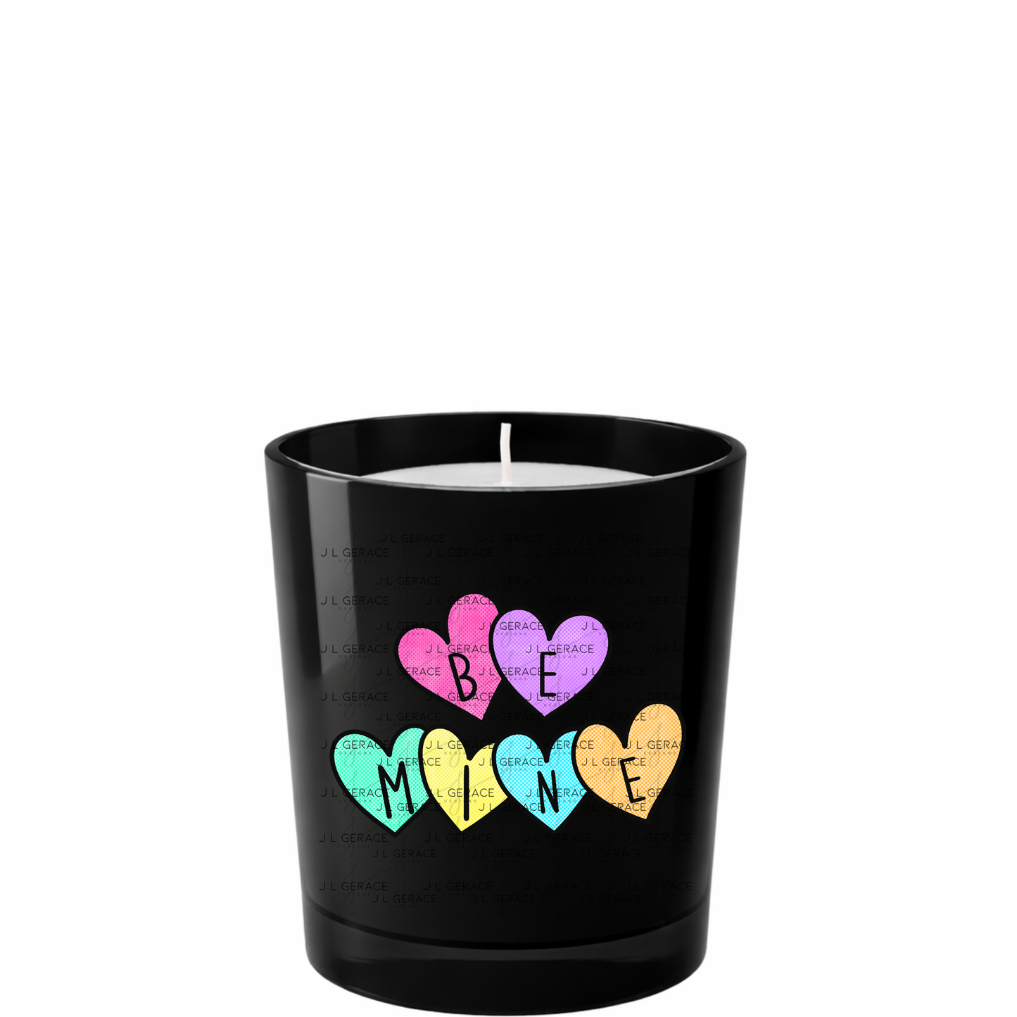 Be Mine Heart Letter PNG with Halftone Fill – Valentine Digital Download