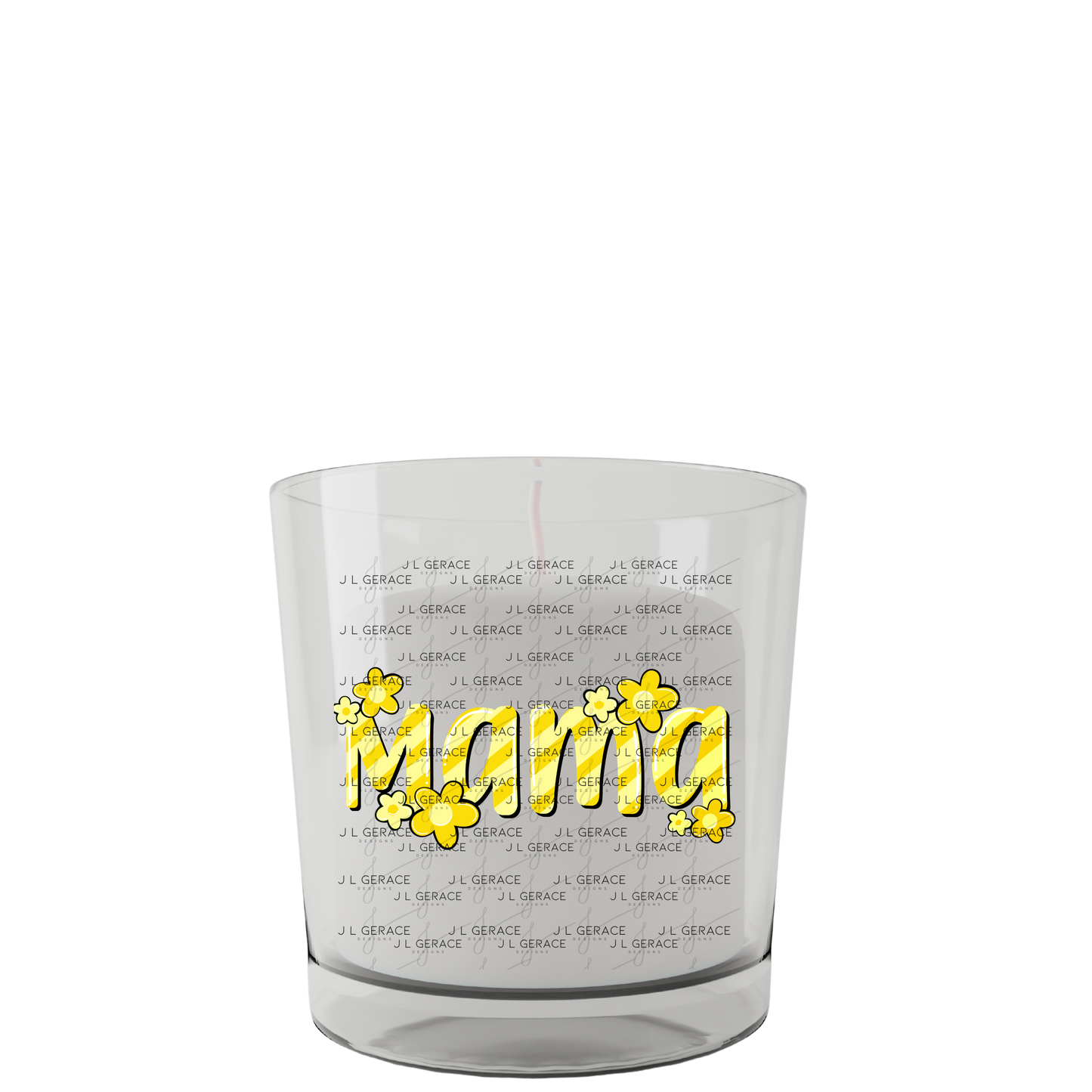 Mama Daisy Floral Yellow PNG Design