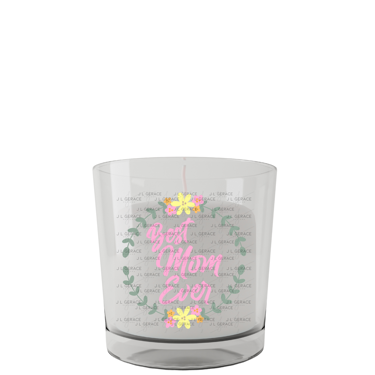 Best Mom Ever Floral Wreath PNG Design