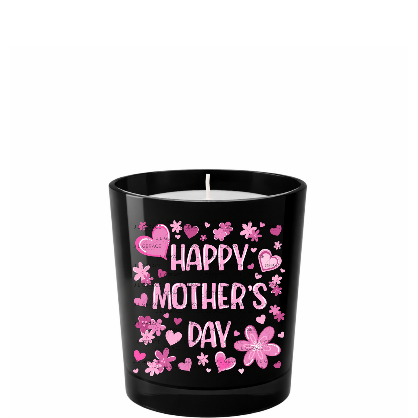 Happy Mothers Day PNG Clipart Sublimation PNG Soft Pink Floral Heart Design