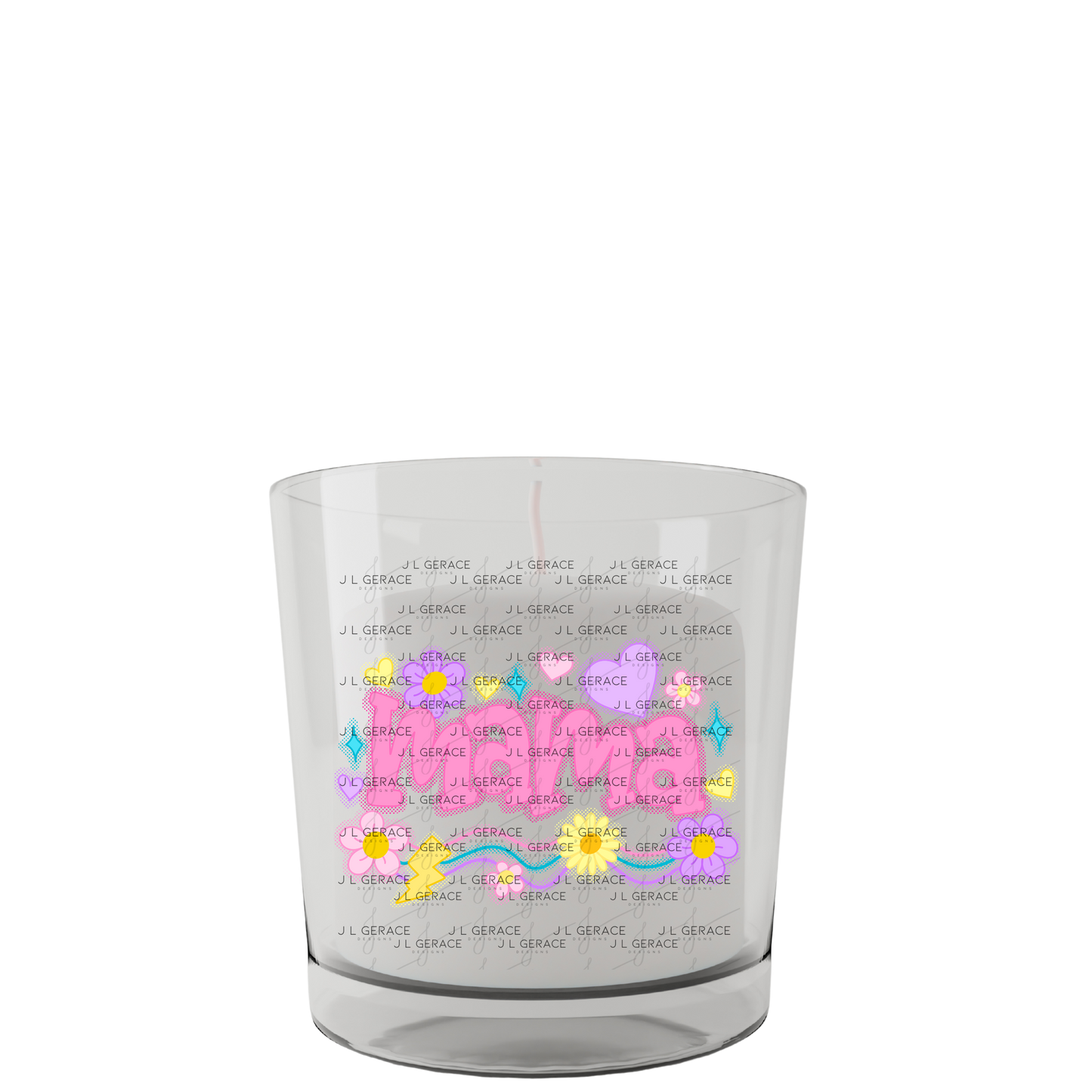 Mama Retro Floral Lightning PNG Design