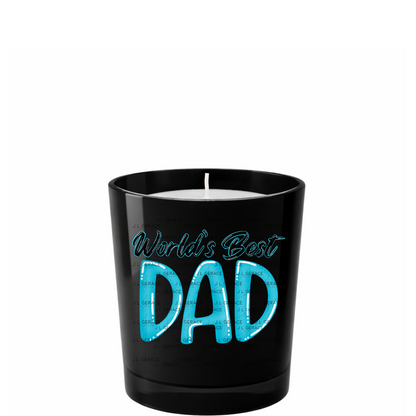 World’s Best Dad PNG – Teal Glossy Typography Design for Father’s Day