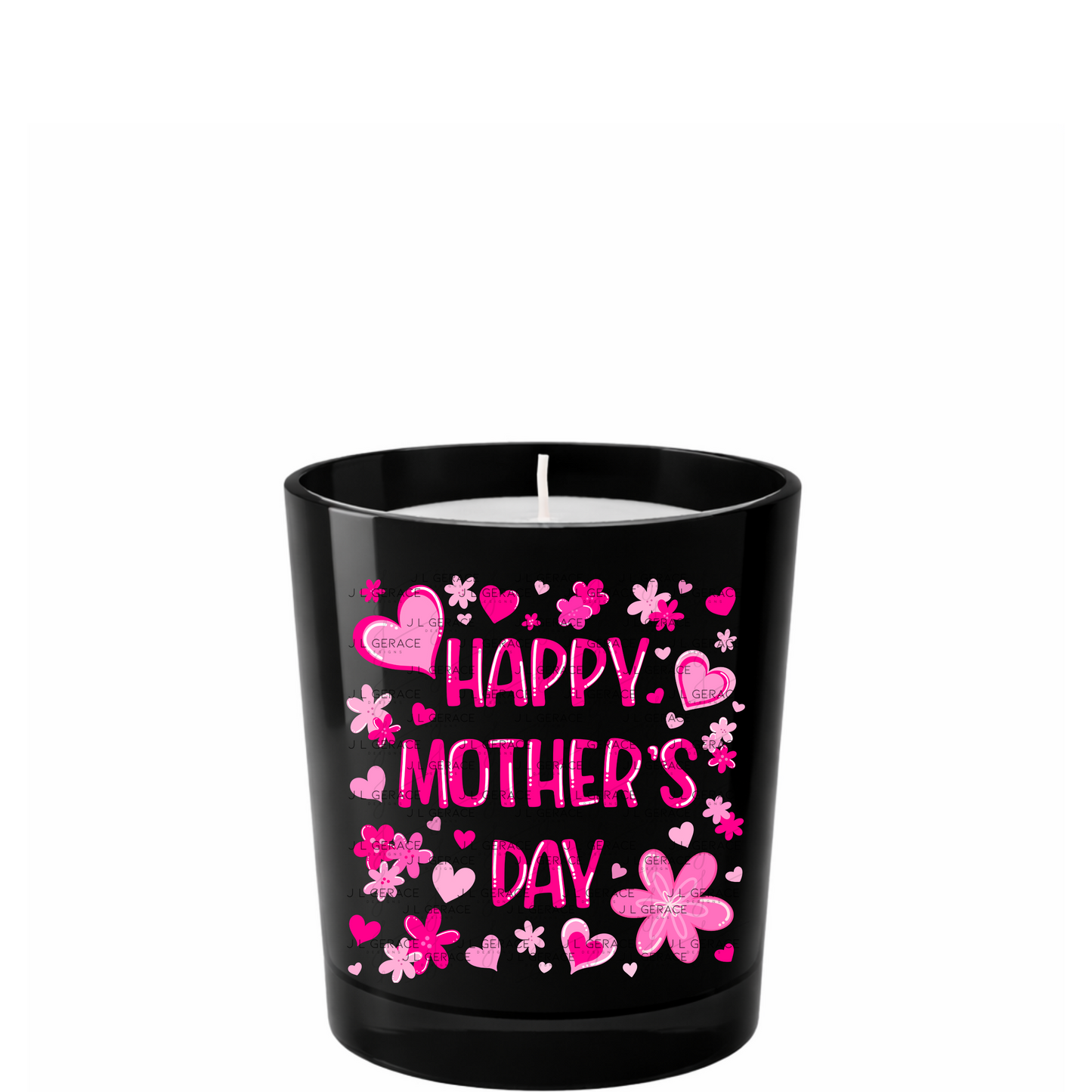 Happy Mothers Day PNG – Pink Hearts Floral Sublimation Design