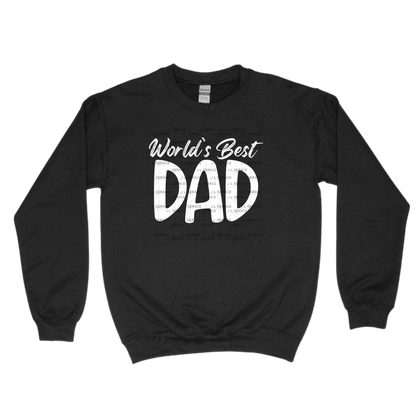 World’s Best Dad PNG – White Minimalist Typography Design for Father’s Day