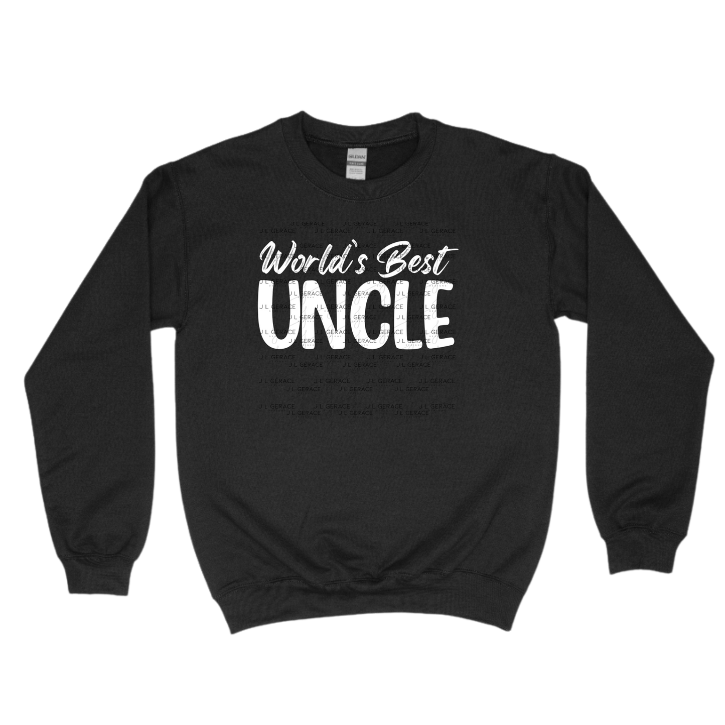 Worlds Best Uncle PNG – White Typography Sublimation Design