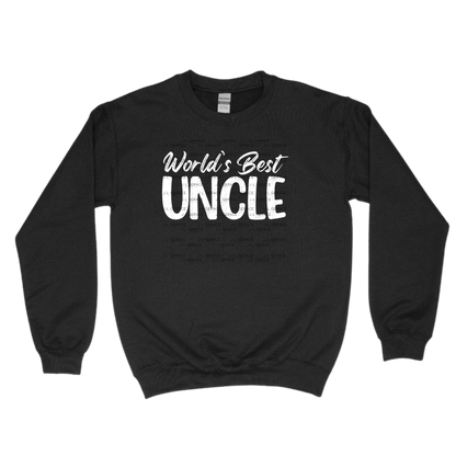 Worlds Best Uncle PNG – White Typography Sublimation Design