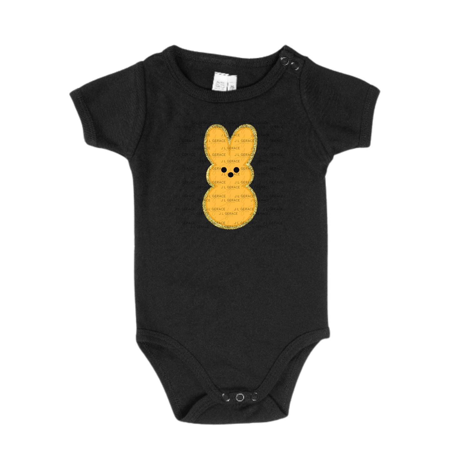 Orange Glitter Bunny Peep Easter Clipart Sublimation PNG