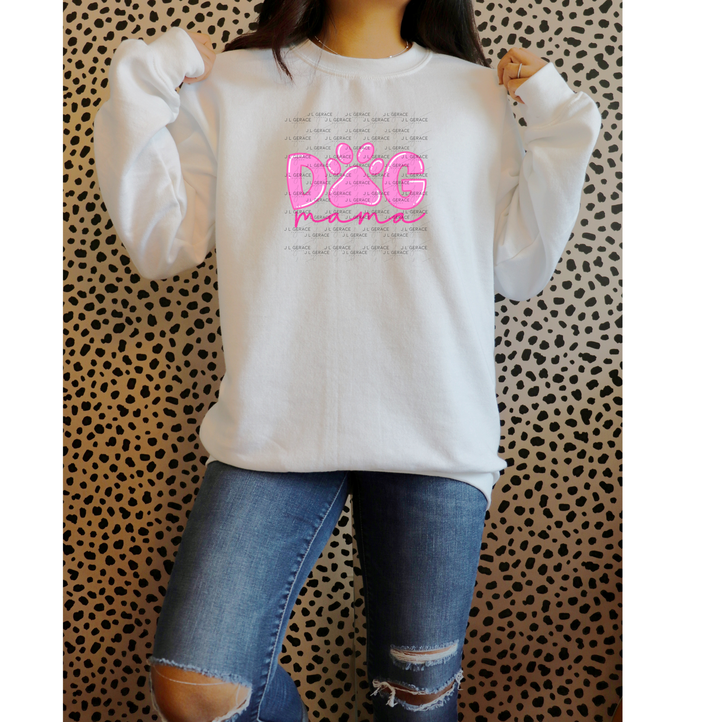 Dog Mama PNG – Pink Paw Print Mothers Day Sublimation Design