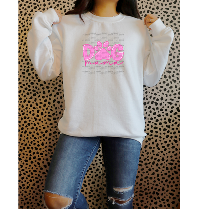 Dog Mama PNG – Pink Paw Print Mothers Day Sublimation Design
