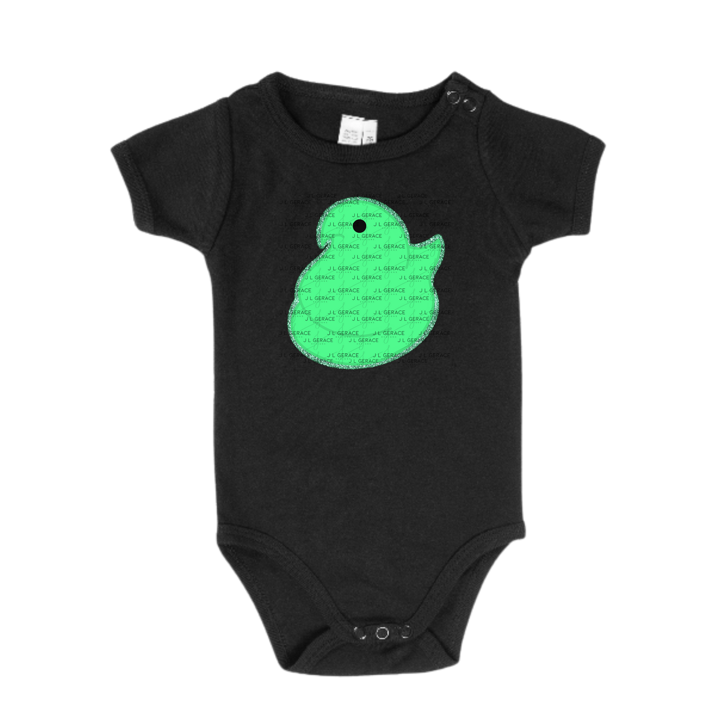 Green Glitter Easter Peep Chick Clipart Sublimation PNG